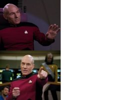 Picard replace drake Meme Template