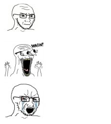 Wojack Stare Waow Crying Meme Template