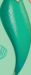 green mermaid tail Meme Template