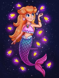 mermaid peach Meme Template