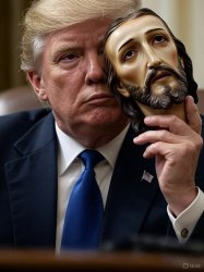 donald trump jesus christ mask Meme Template