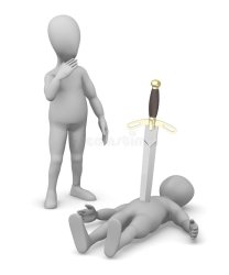 charaCter Stabbed w/ sword Meme Template
