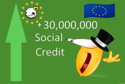 +30 000 000 european social credits Meme Template