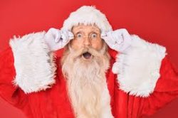 Scared santa Meme Template
