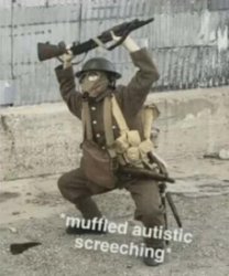 muffled autistic screaching Meme Template