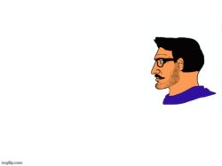 Glasses Chad Convo Meme Template