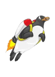 Penguin with a jetpack Meme Template