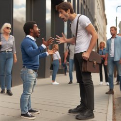 midget arguing with a tall man Meme Template