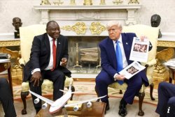 Trump Ramaphosa internet image Meme Template