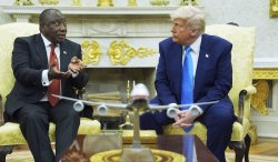 trump ramaphosa meeting Meme Template