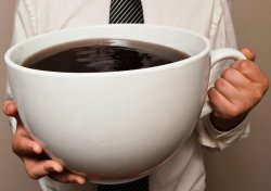 Huge cup of coffee Meme Template