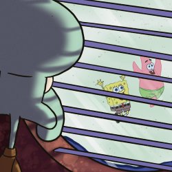 HD Squidward window sponge bob Meme Template
