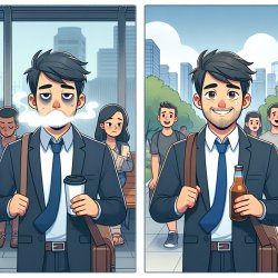 Monday morning mood vs Friday evening mood. Meme Template