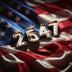 2547 with american flag Meme Template