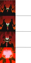 Aku becoming canny Meme Template