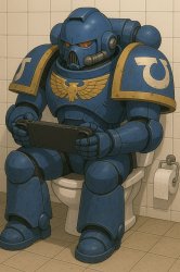Ultramarine on Toilet Meme Template