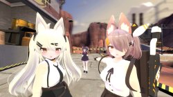 Shigu and Homura Pointing Meme Template