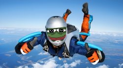 Sky Diving Pepe the Frog Meme Template