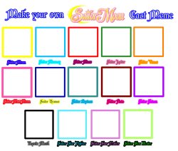 Make your own Sailor Moon Cast Meme Meme Template