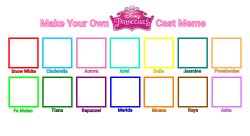 Make Your Own Disney Princess Cast Meme Meme Template