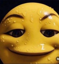 3D Sweaty emoji Meme Template