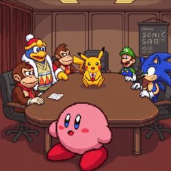 kirby office Meme Template