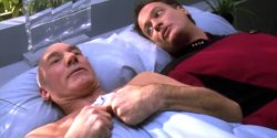 Q And Picard In Bed. Meme Template