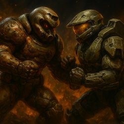 cheif vs doom slayer Meme Template