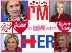 Hillary Heart Throb Meme Template