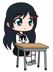 Shijima Tsukishima Sitting in Class 01 Meme Template