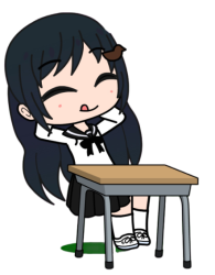 Shijima Tsukishima Sitting in Class 02 Meme Template