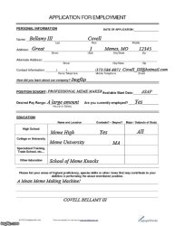 Application for Employment Meme Template