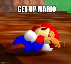get up mario Meme Template