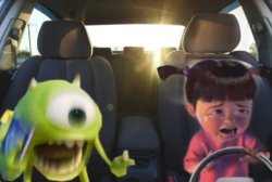 Mike Wazowski Yelling At Boo Meme Template