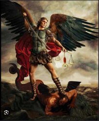 Saint Michael The Archangel EV Meme Template