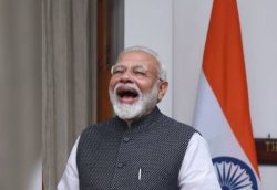 Modi laughing Meme Template