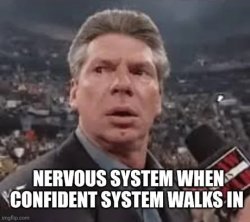 Mr McMahon scared Meme Template
