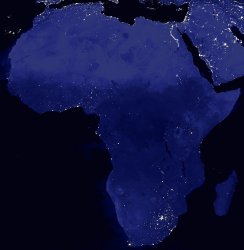 Africa night from space Meme Template