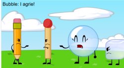 bubble bfdi Meme Template