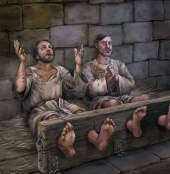 Paul and Silas in prison Meme Template