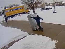 Epic delivery fail leaves Rs 3.28 lakh fridge destroyed Meme Template