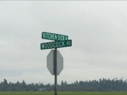 Intersection of Kitchen-Dick and Woodcock in Sequim WA Meme Template