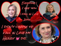 Hillary Heart Throb Meme Template
