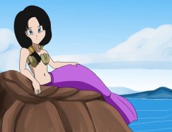 videl sitting Meme Template