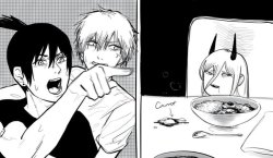 Yelling at cat Chainsaw man edition Meme Template
