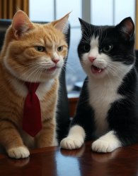 Trump cat opponent fighting Meme Template