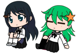 Shijima and Sumida Smoke Scene 02 Meme Template