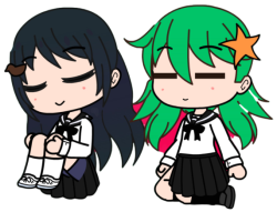 Shijima and Sumida Smoke Scene 03 Meme Template