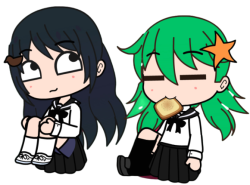 Shijima and Sumida Smoke Scene 04 Meme Template