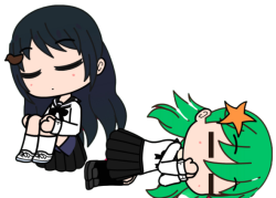 Shijima and Sumida Smoke Scene 05 Meme Template